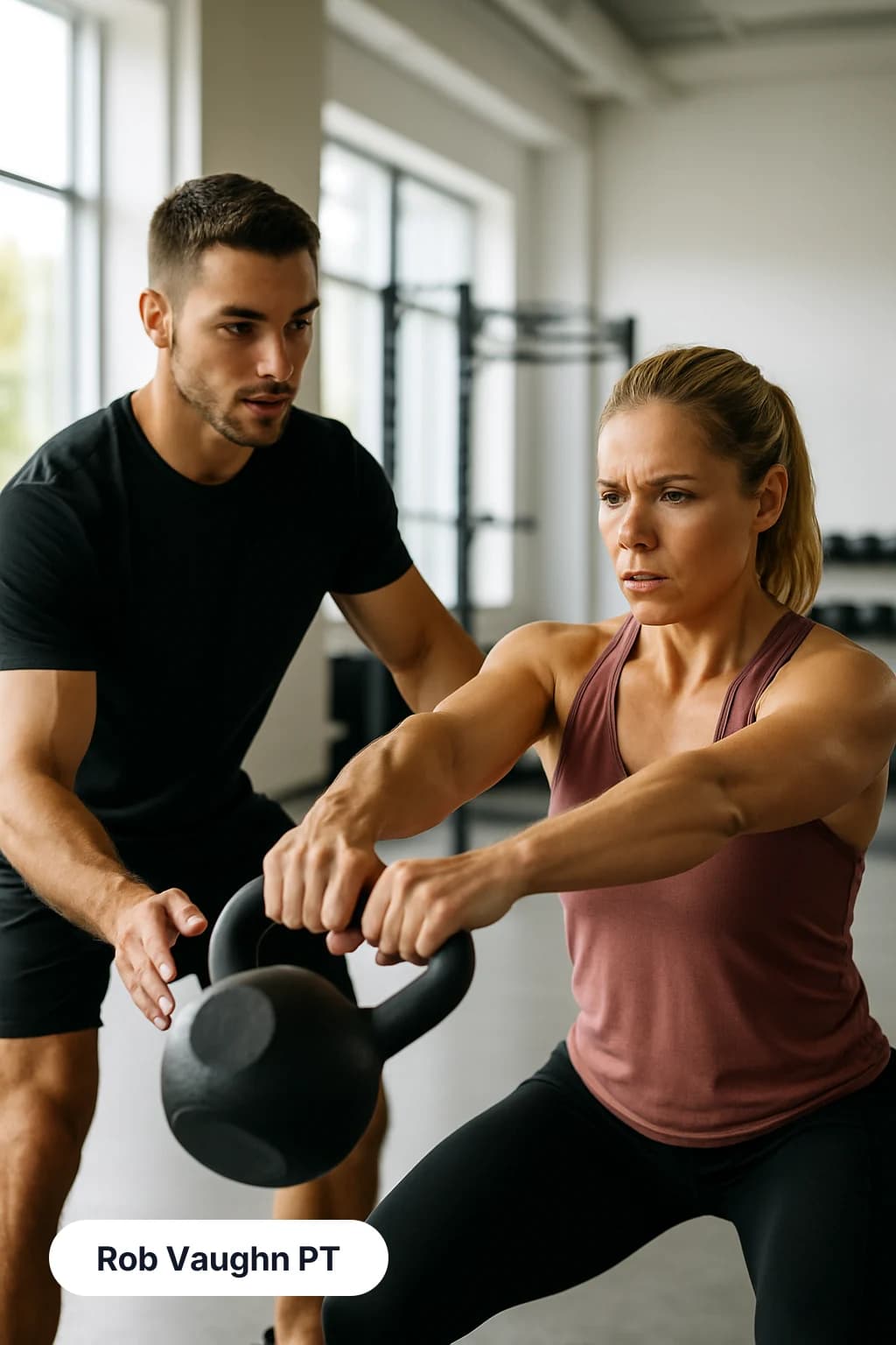 Photo post for Rob Vaughn PT, a personal trainer, with the business name set in the corner